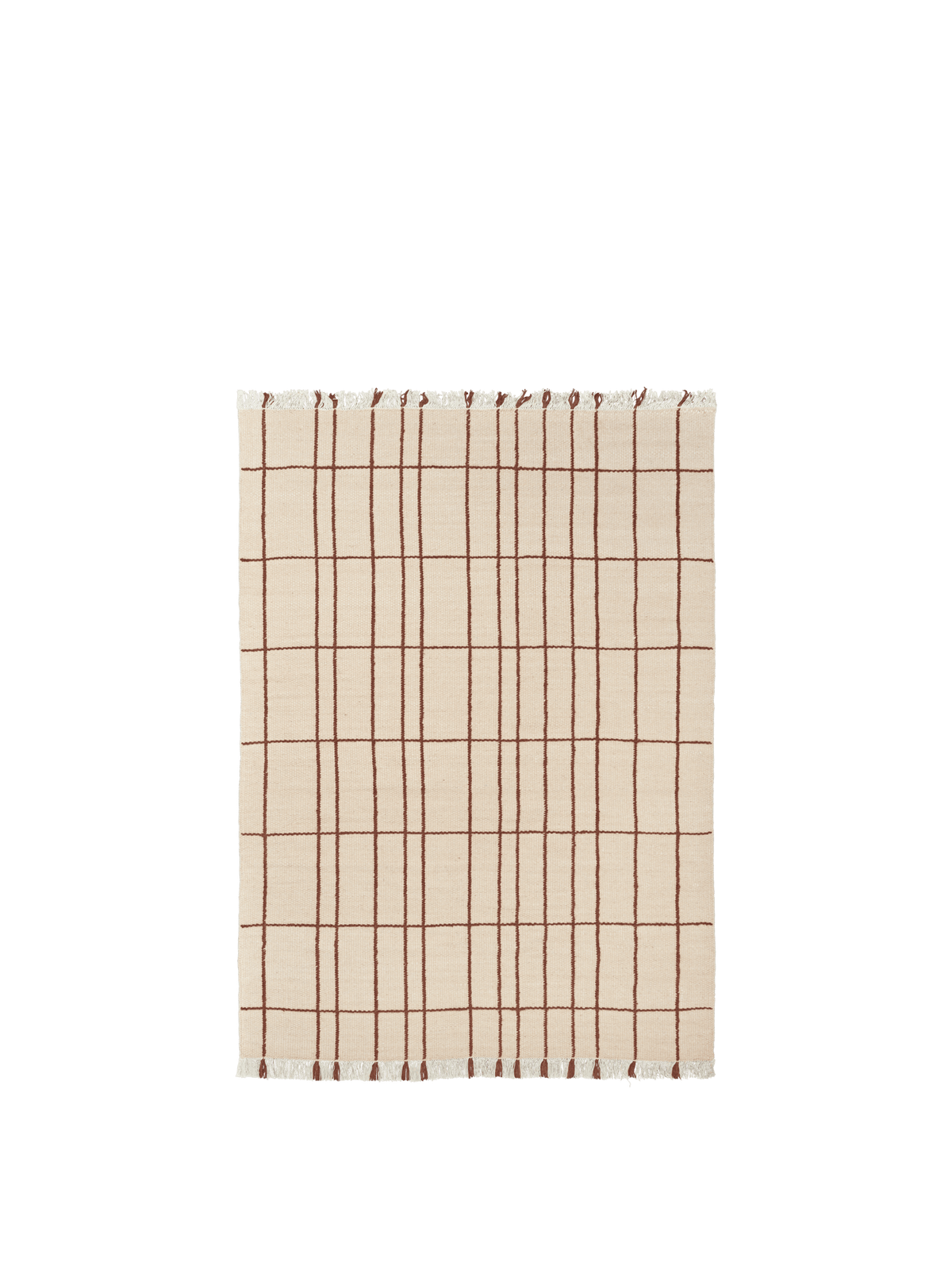 Alfombra Sen pergamino/castaño · Ferm Living
