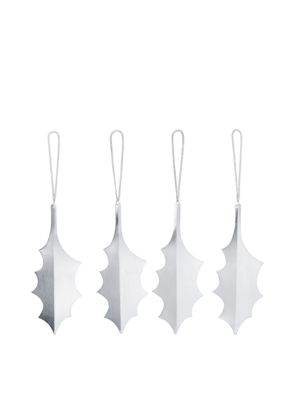 Adornos Holly Leaf · Ferm Living · Silver