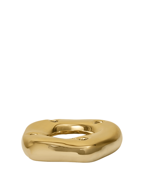 Portavelas de anillo Bellure · Ferm Living · Brass Finish
