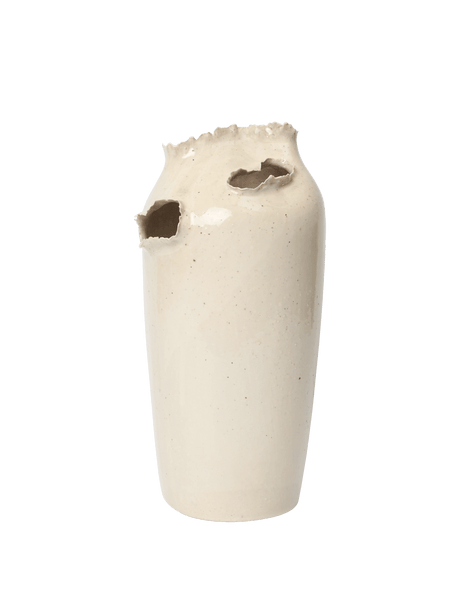 Jarrón alto Tereo blanco roto moteado · Ferm Living · vista 2
