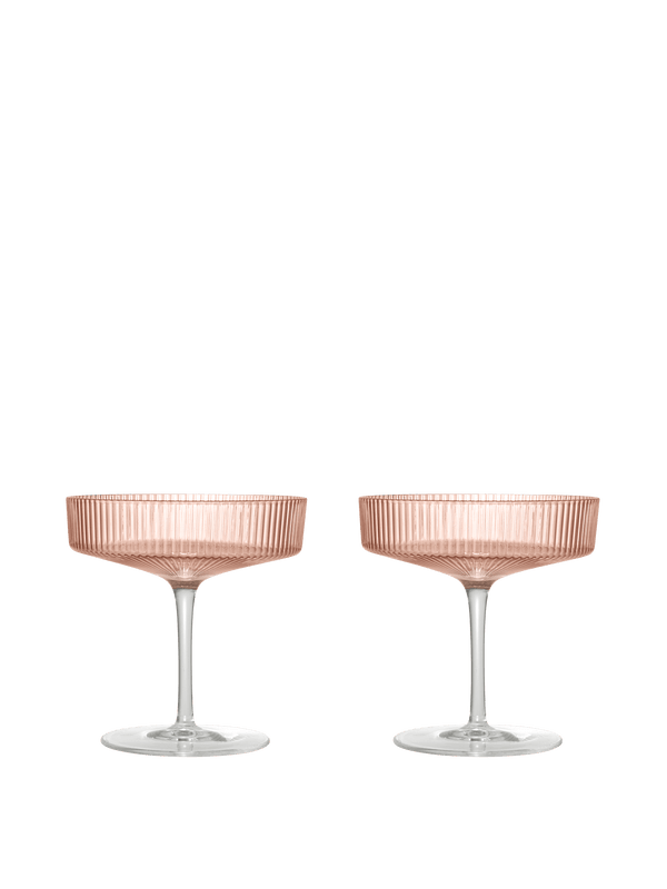 Copas de champán coupe Ripple de Ferm Living