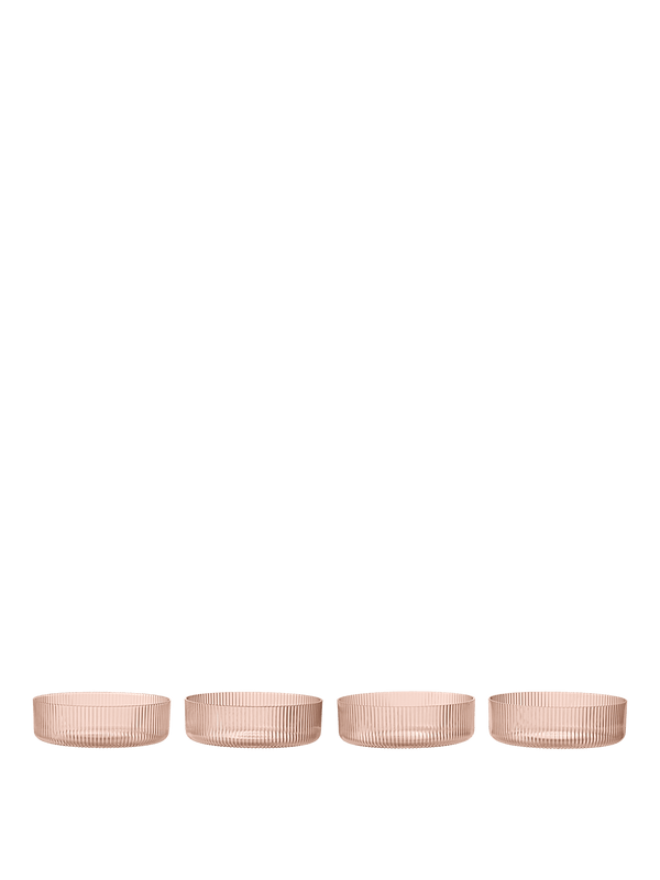 Cuencos de servir Ripple set de 4 · Ferm Living Blush