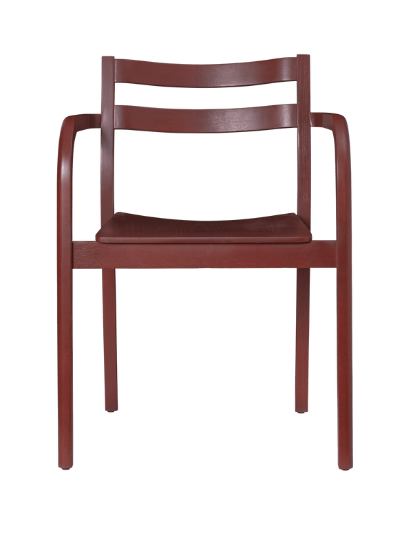 Silla de comedor Boda con brazos · Ferm Living Red Brown