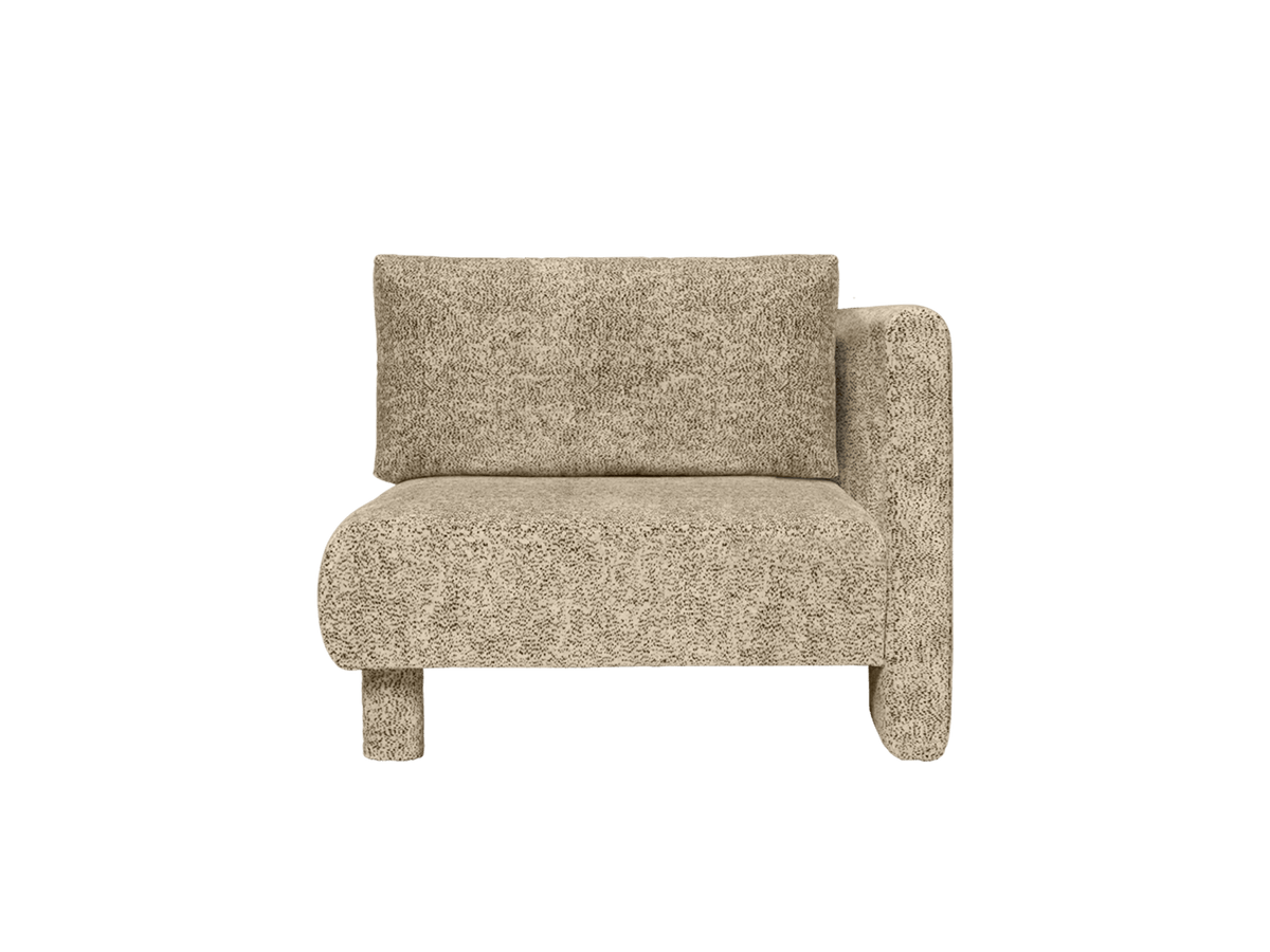 Sofá Dase Poppy terciopelo mantequilla y negro · Ferm Living