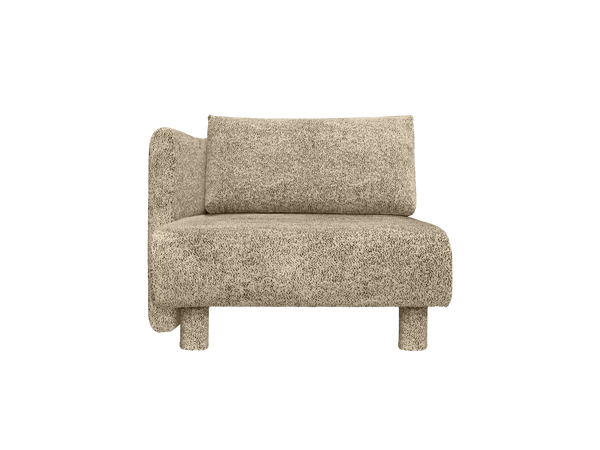 Sofá Dase Poppy terciopelo mantequilla y negro · Ferm Living