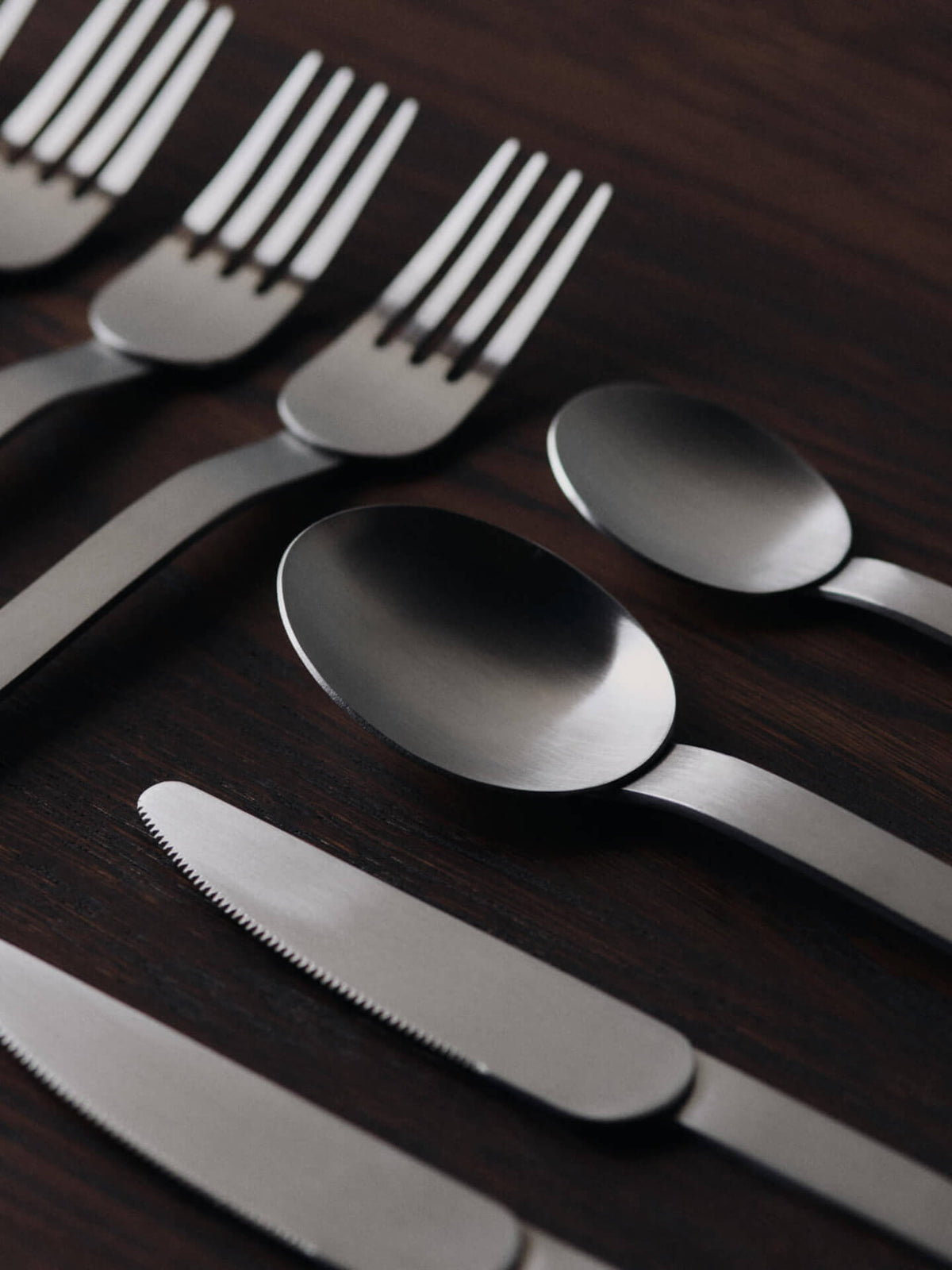 Besteck Stelo 4er-Set gebürsteter Stahl · Ferm Living