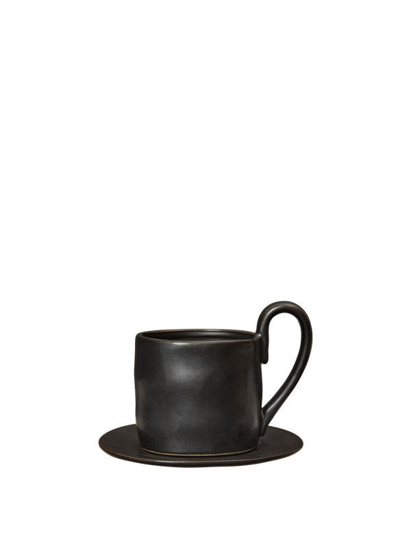 Taza con platillo Flow de Ferm Living