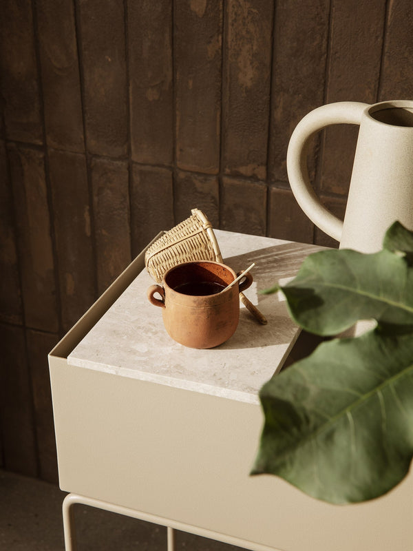 Untersetzer für Plant Box beiger Marmor · Ferm Living
