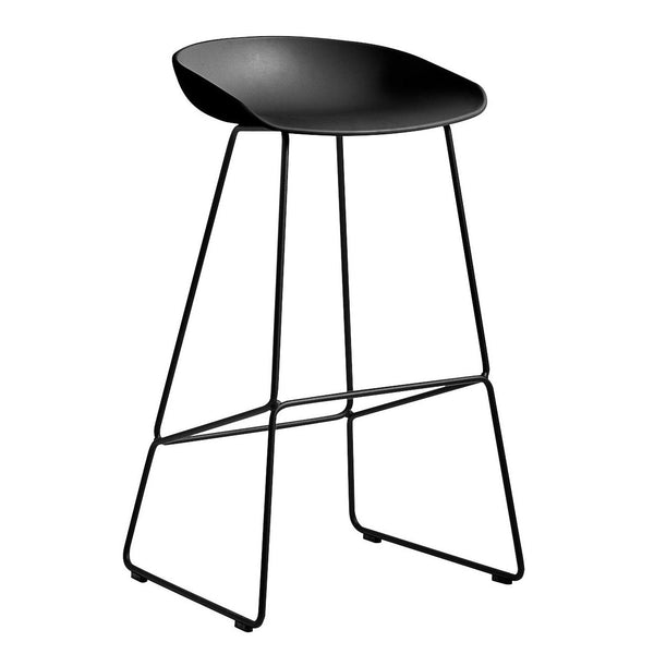 Taburete alto About A Stool AAS 38 · HAY · black 2.0 / H 85 cm / Powder-Coated Black