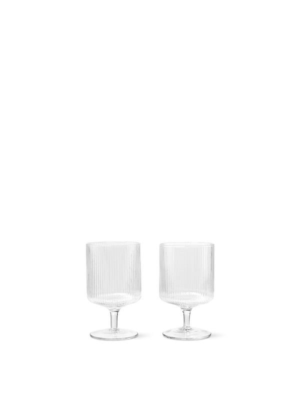 Copos de vinho Ripple conjunto de 2 · Ferm Living Clear