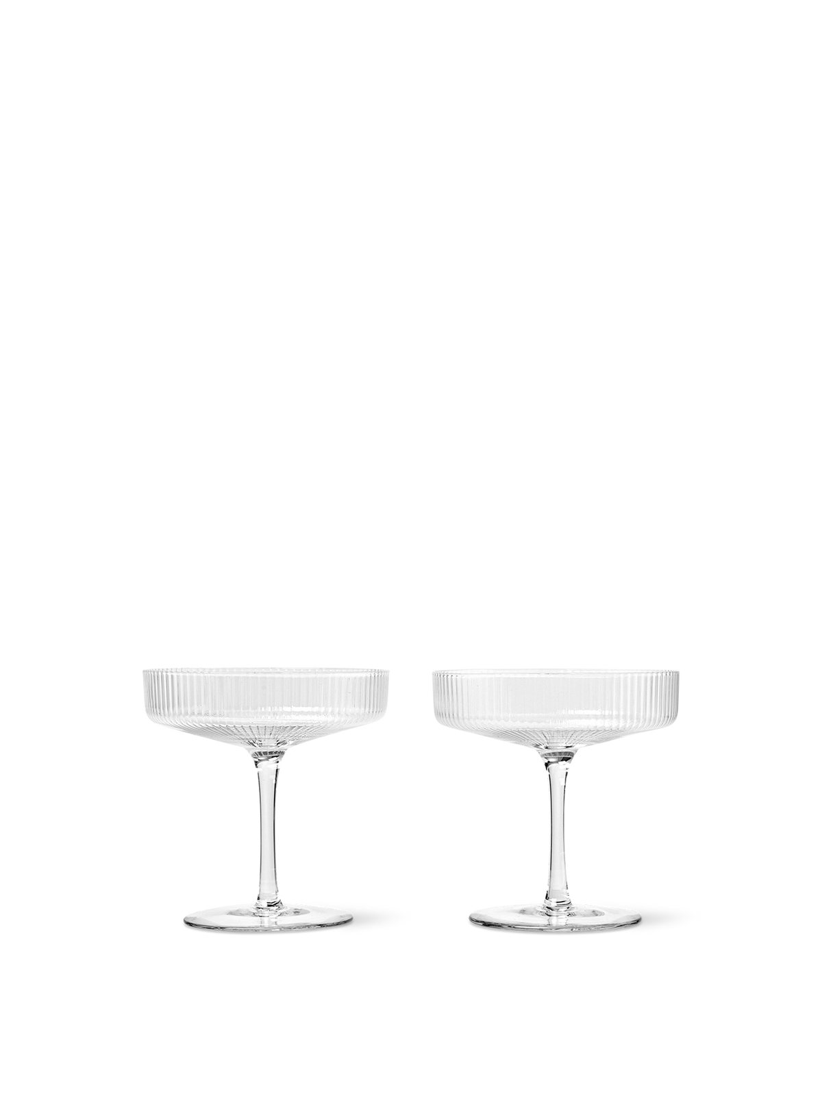 Copas de champán coupe Ripple de Ferm Living