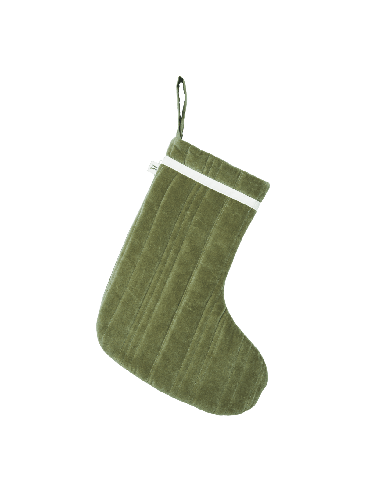 Calcetín de Navidad acolchado Vari · Ferm Living · Velvet · Khaki