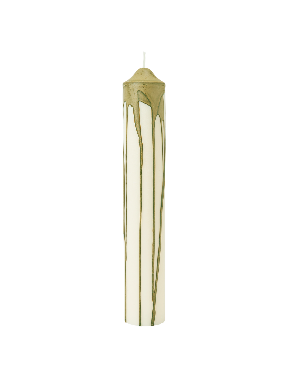 Cylinder candle Dryp L olive green · Ferm Living · view 2