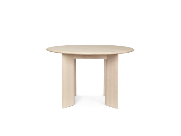Tavolo da pranzo rotondo Bevel Ø117 · Ferm Living White Oiled Beech