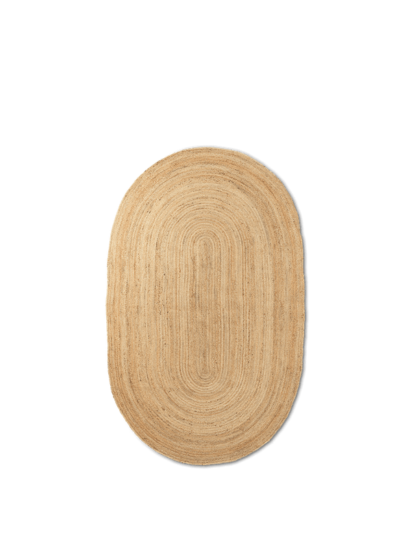 Alfombra ovalada de yute Eternal de Ferm Living