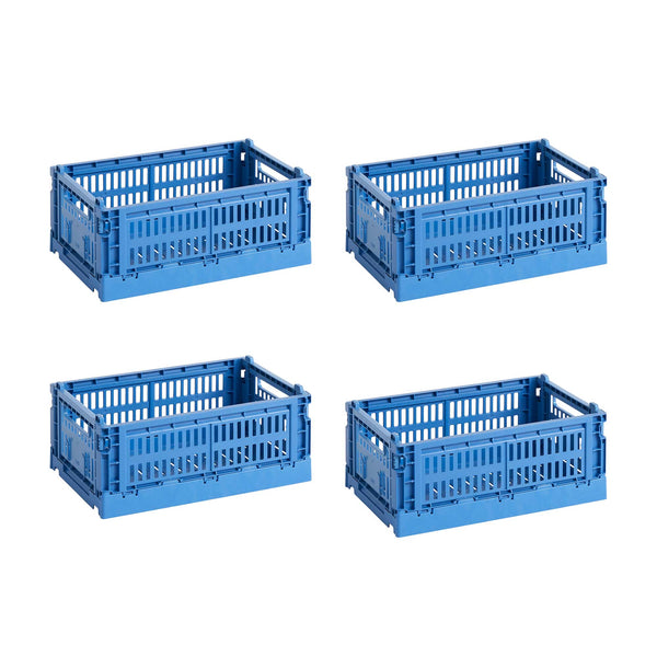 Set de cestas Colour Crate S Recycled · HAY · Electric Blue / Set of 4