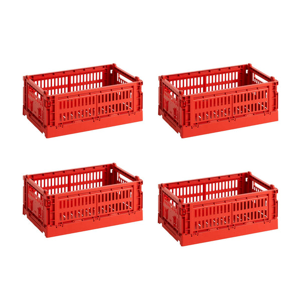 Set de cestas Colour Crate S Recycled · HAY · Red / Set of 4