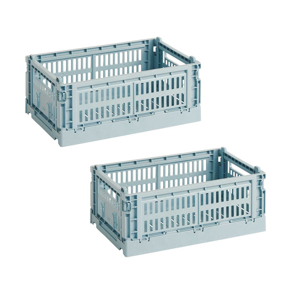 Set de cestas Colour Crate S Recycled · HAY · Dusty Blue / Set of 2