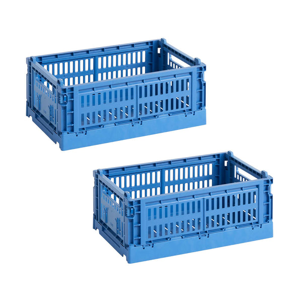 Set de cestas Colour Crate S Recycled · HAY · Electric Blue / Set of 2