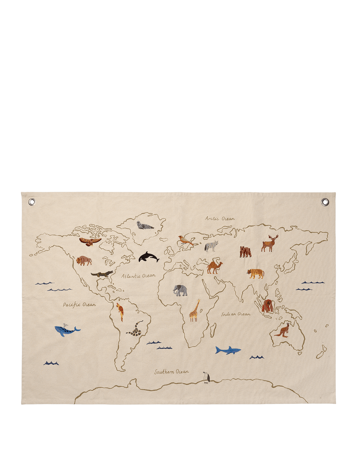 Mapa textil The World de Ferm Living