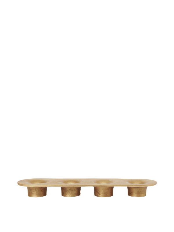 Portavelas Soothe · Ferm Living · 4 Candles Brass Finish
