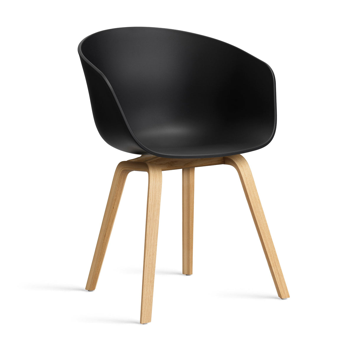 Silla About A Chair AAC 22 · HAY · Black 2.0 / Varnished Oak