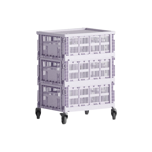 Mesa auxiliar con ruedas Colour Crate M · HAY · Lavender