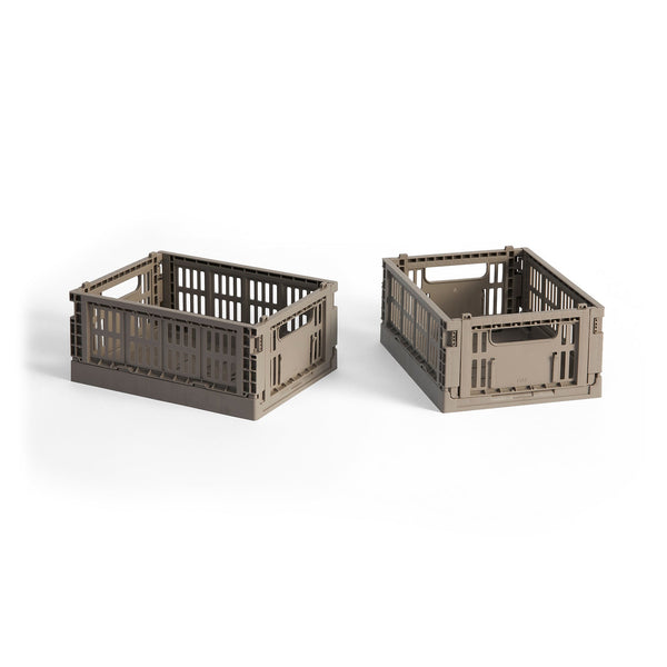 Cesta Colour Crate Mini Recycled · HAY · Warm Grey