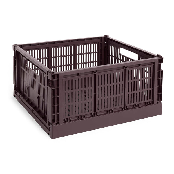 Cesta Colour Crate Square · HAY · Bordeaux / L
