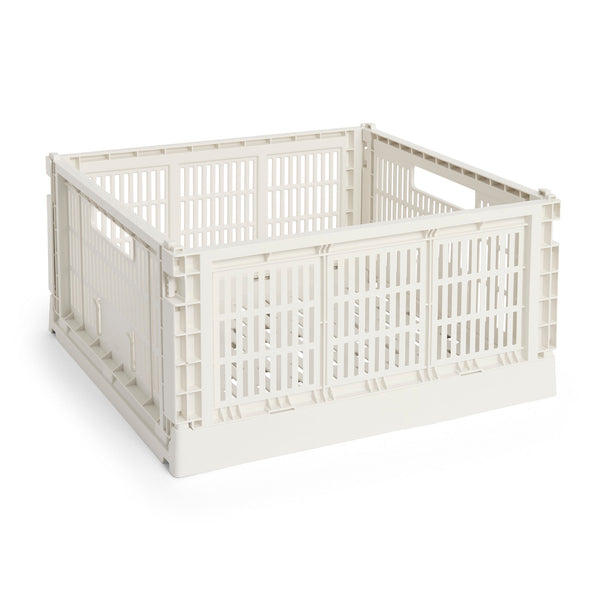 Cesta Colour Crate Square · HAY · Off White / L