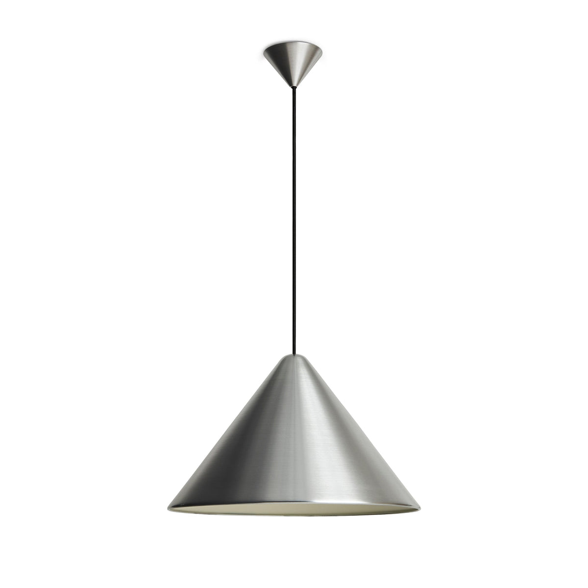 Lámpara colgante Compass · HAY · Brushed Aluminium / Fix / Ø 43 cm