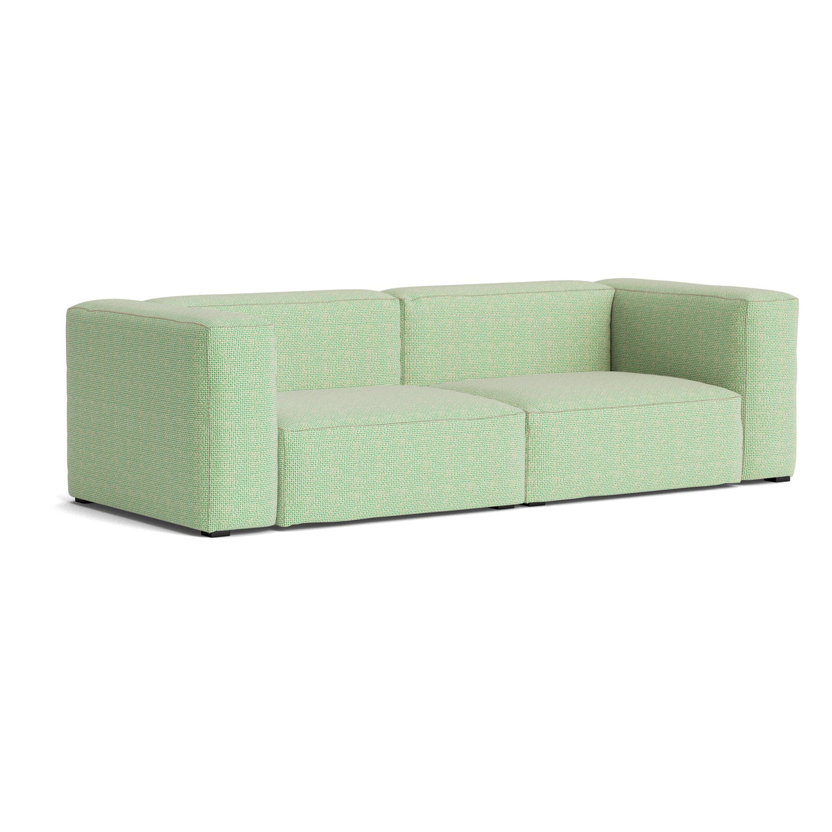 Sofá de 2,5 plazas Mags Soft · HAY · Tartaglia Green White (989) / Armrests On Both Sides / Combination 1