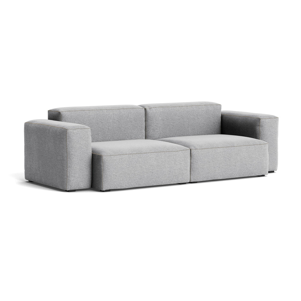Sofá 2,5 plazas brazo bajo Mags Soft · HAY · Kvadrat " Hallingdal " 65 Light Gray (130)