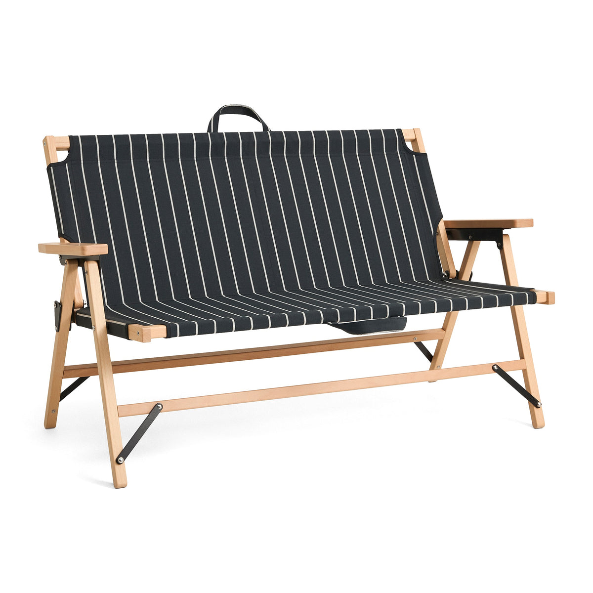 Sofá plegable Outdoor Market · HAY · Black With Beige Stripe