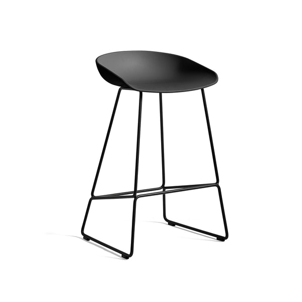 Taburete alto About A Stool AAS 38 · HAY · black 2.0 / H 76 cm / Powder-Coated Black