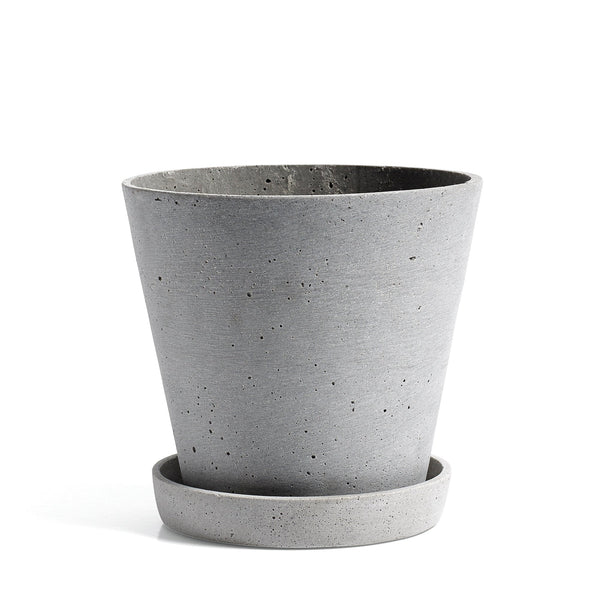 Maceta con plato Flowerpot · HAY · Grey / L