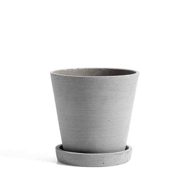 Maceta con plato Flowerpot · HAY · Grey / M