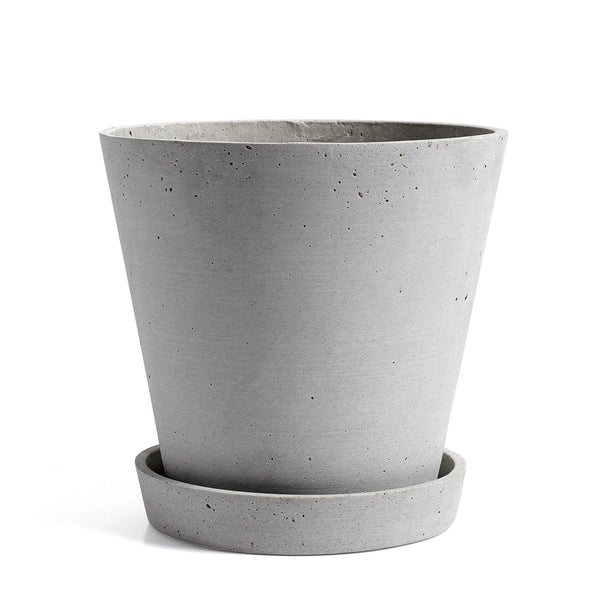 Maceta con plato Flowerpot · HAY · Grey / XL