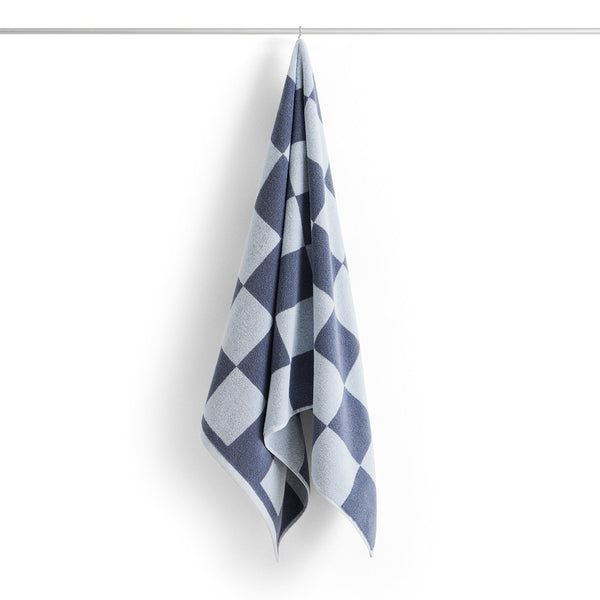 Toalla de baño Check · HAY · Steel Blue