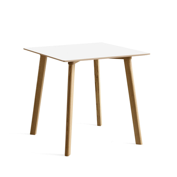 Mesa de comedor Copenhague CPH Deux 210 · HAY · Oak, Matt Lacquered/Pearl White Laminate / 75 x 75 cm