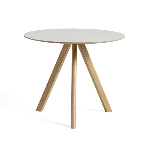 Mesa redonda Copenhague CPH20 · HAY · Off White / Ø 90 cm / Varnished Oak