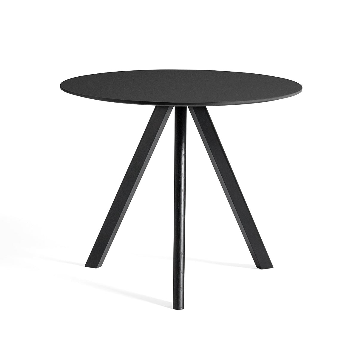Mesa redonda Copenhague CPH20 · HAY · Black / Ø 90 cm / Black-Stained Oak