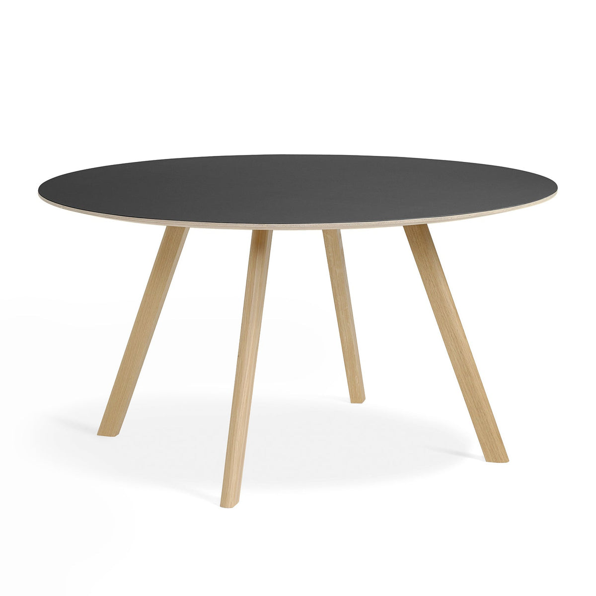 Mesa de comedor Copenhague CPH25 · HAY · Linoleum Black / Ø 140 cm