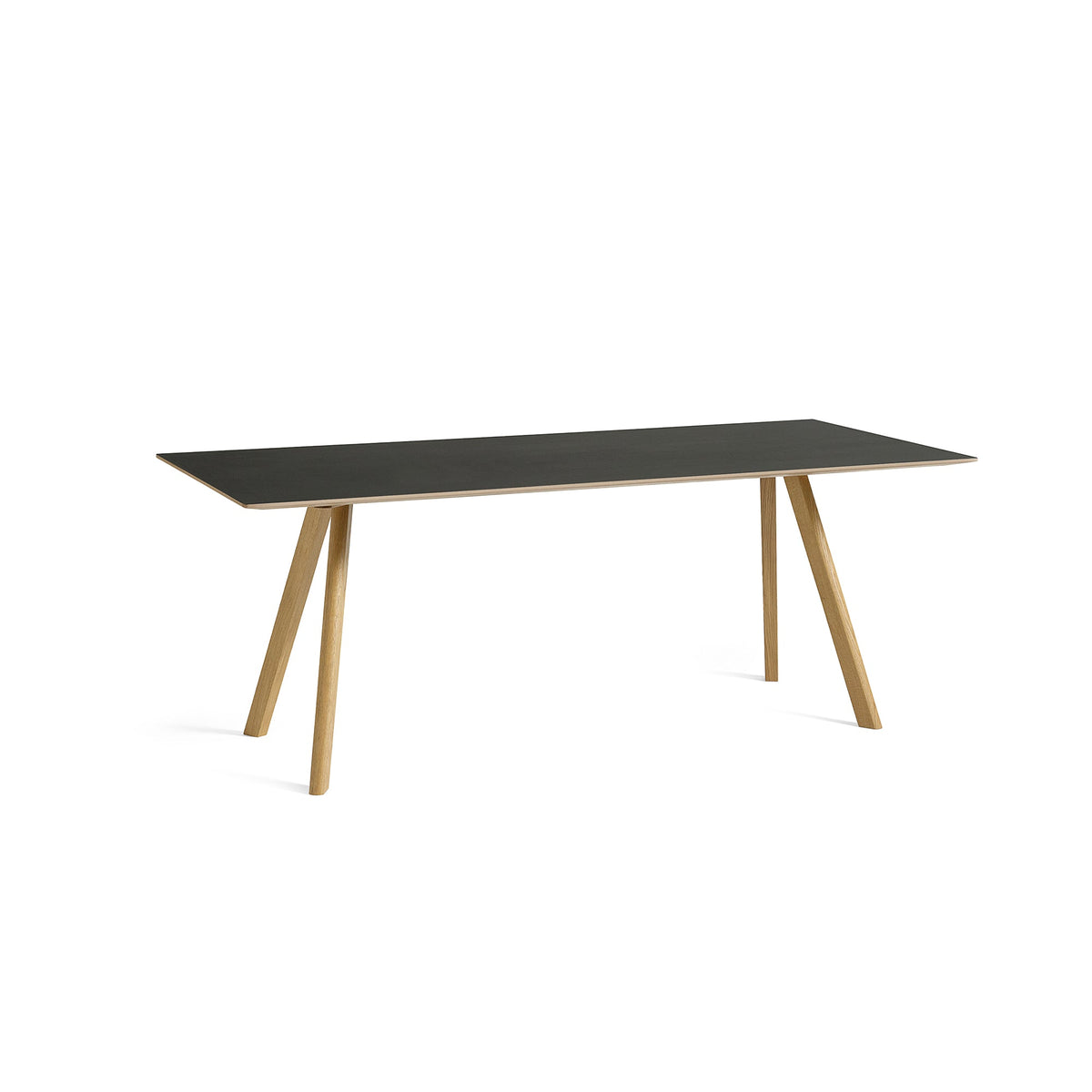 Mesa de comedor Copenhague CPH30 · HAY · Black / 200 x 90 cm / Varnished Oak
