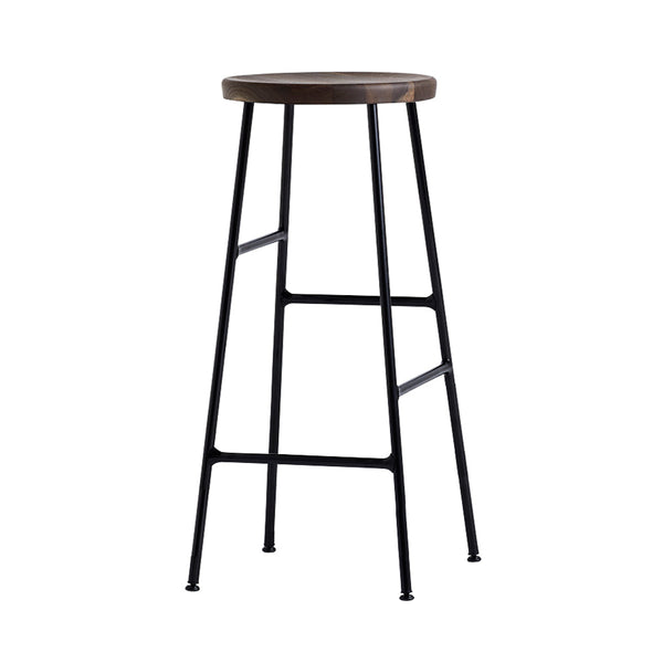 Taburete alto Cornet · HAY · Smoked Oak / H 75 cm / Powder-Coated Soft Black