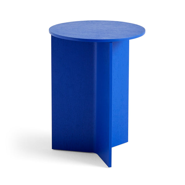 Mesa auxiliar Slit Table Round · HAY · Vivid Blue / Ø 35 x H 47 cm