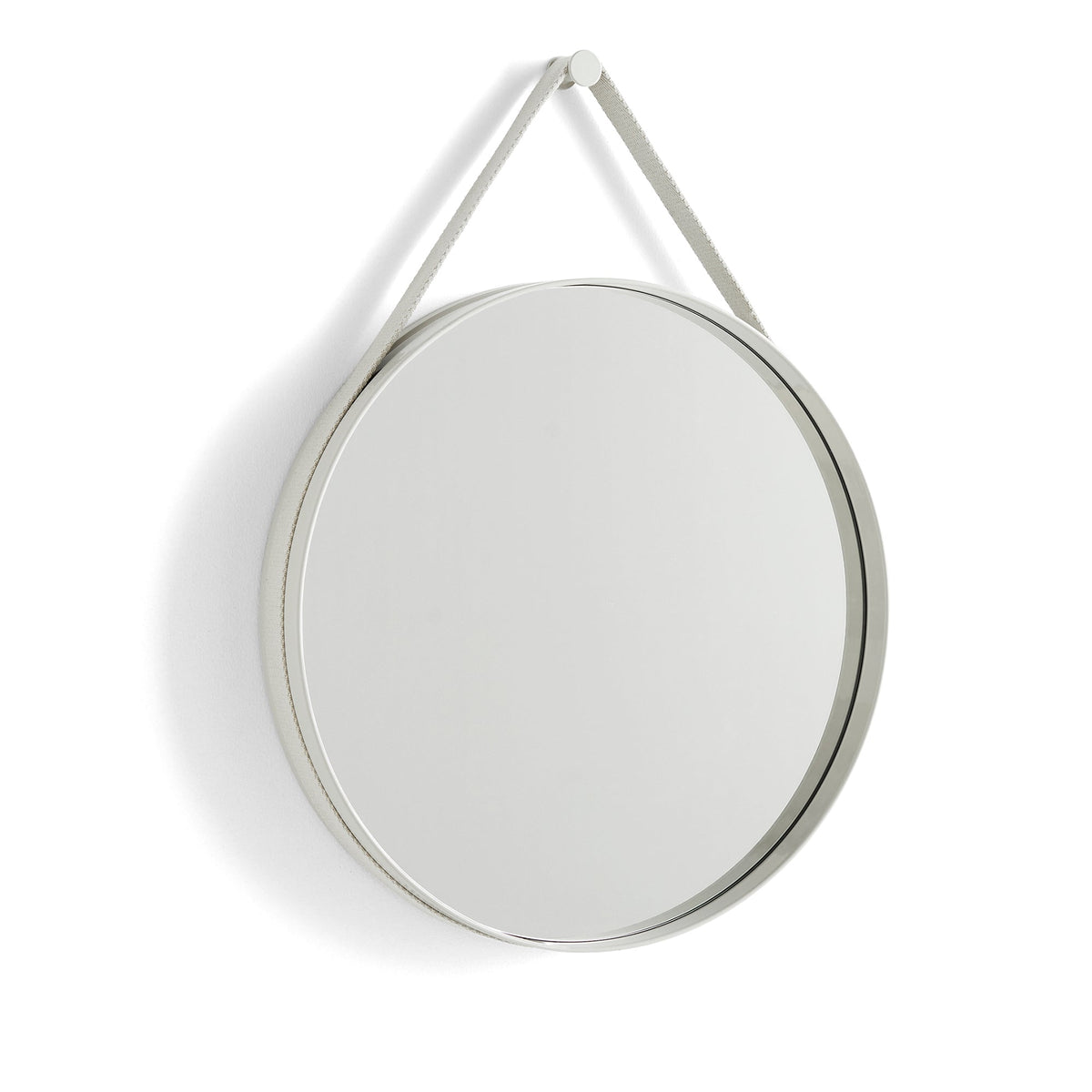Espejo Strap · HAY · Light Grey / Ø 50 cm