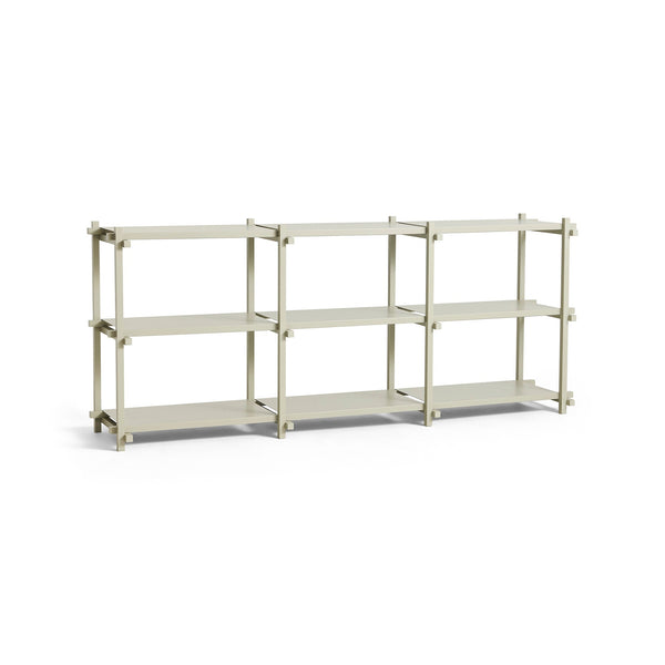 Estantería Woody · HAY · Smokey Grey / Low / Beech, Smokey Gray