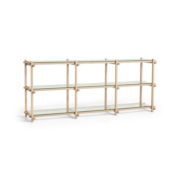 Estantería Woody · HAY · Clear Glass / Low / Soaped Oak