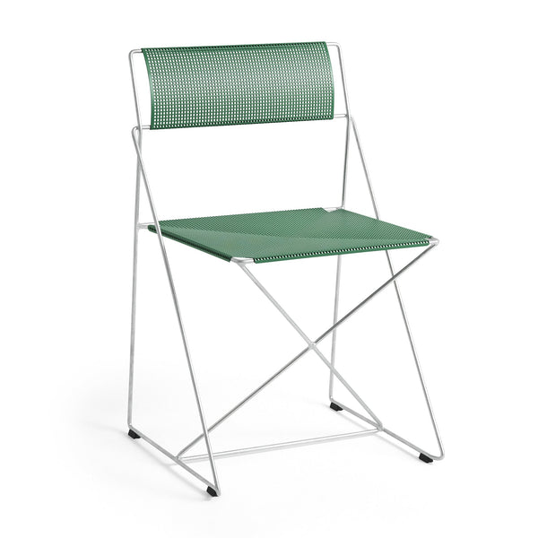 Silla de exterior X-Line · HAY · Leek Green / Hot-Dip Galvanized